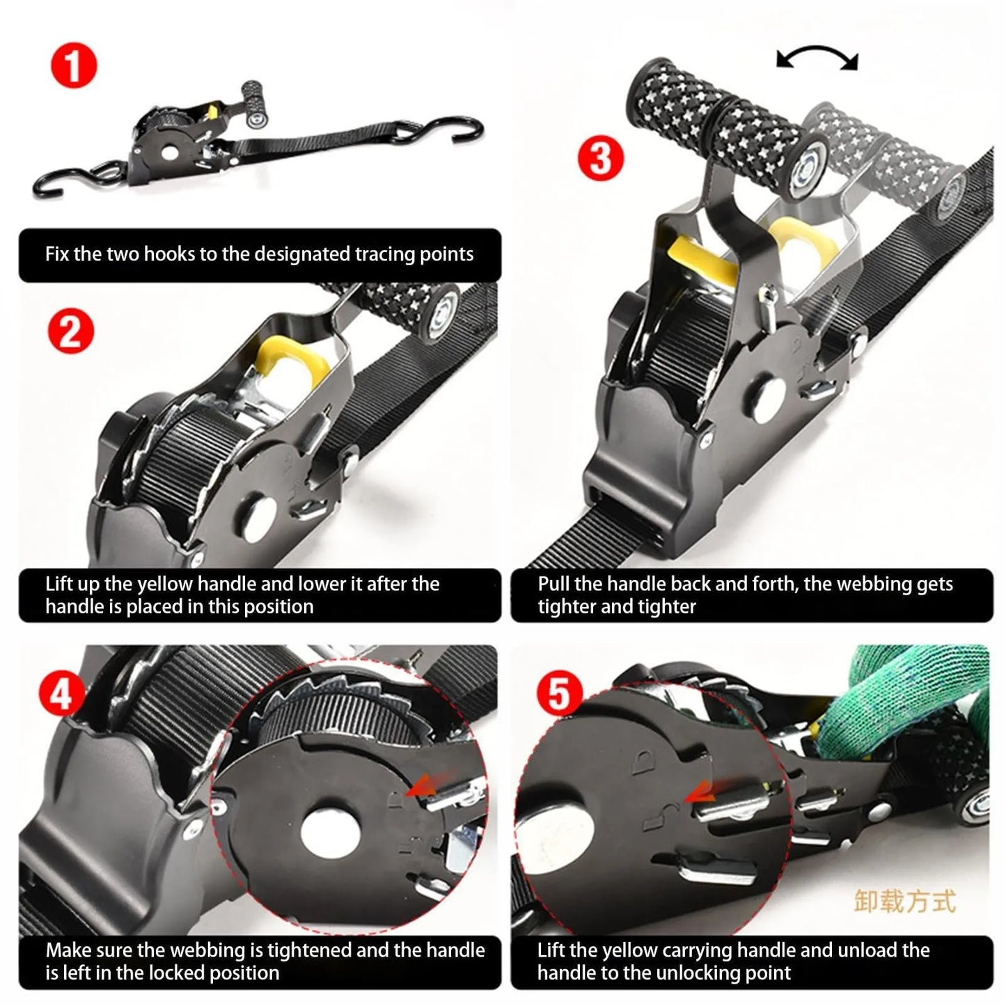 🔥Christmas Sale 49% OFF – Pro Reinforced Heavy-Duty Auto-Retractable Ratchet Straps