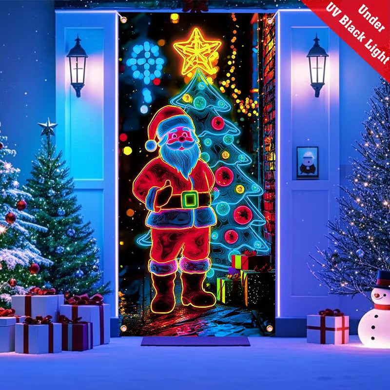 🏆Flash Sale⚡8K+ SOLD! Almost Gone-💥Fluorescent Christmas Door Cover Party Banner