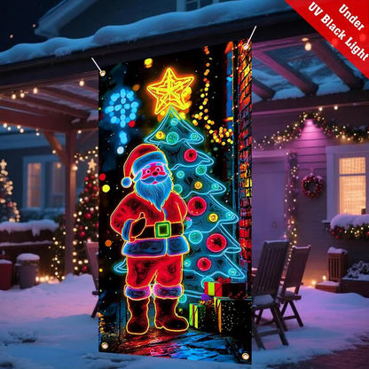 🏆Flash Sale⚡8K+ SOLD! Almost Gone-💥Fluorescent Christmas Door Cover Party Banner