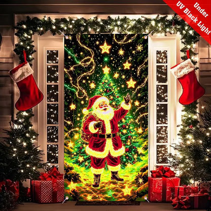 🏆Flash Sale⚡8K+ SOLD! Almost Gone-💥Fluorescent Christmas Door Cover Party Banner